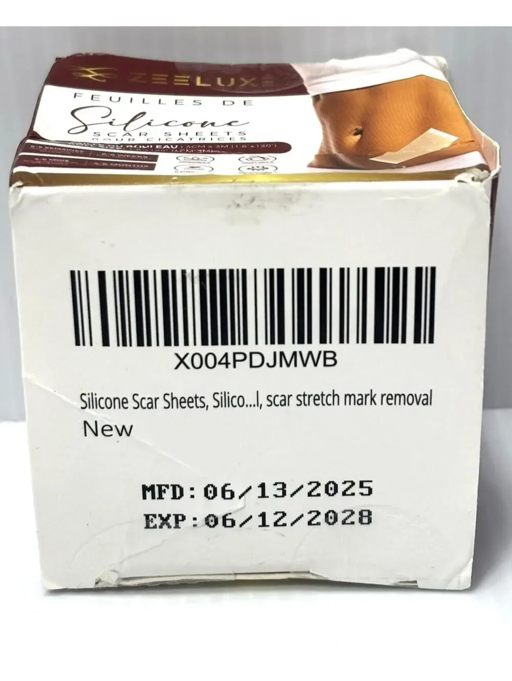Zeeluxe Silicone Scar Sheets Roll Scar Removal Treatment New Damaged Box 1.6